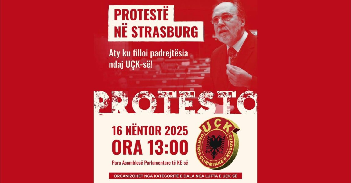 Protestë në Strasburg para Asamblesë Parlamentare të KE-së, në mbështetje të ish-krerëve të UÇK