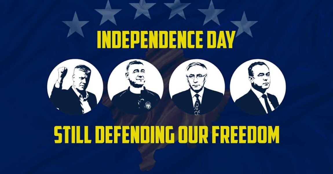 Platforma “Liria ka emër” projekton mesazhin “Independence day. Still defending our freedom” në objektin e Presidencës